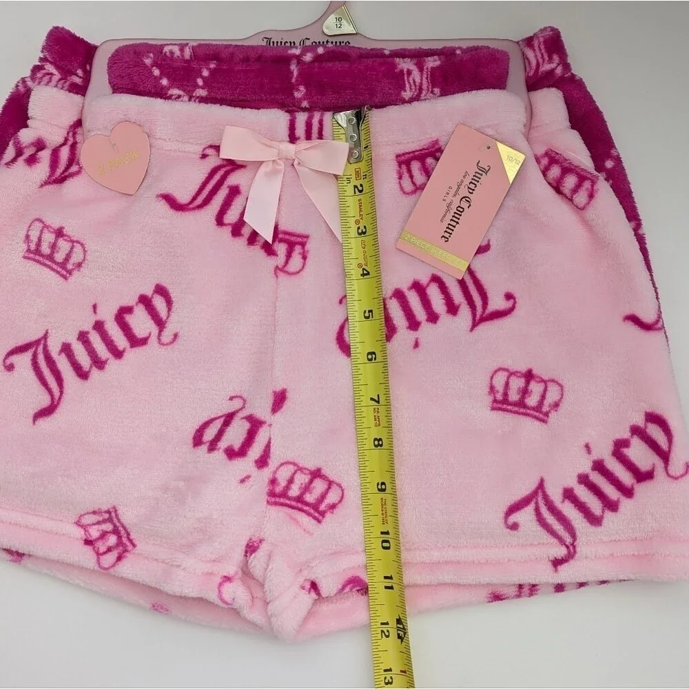 NWT Juicy Girls (10/12) 2-Pack Fleece Pyjama Bottoms/Boxers/Sleep Set